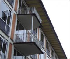 Bauvh.:Werl-Wickede, Abbruch zweier Balkone. Auftraggeber: Gemeinde Wickede